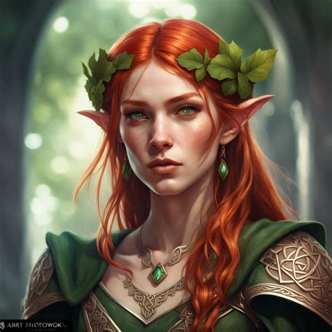 Irish Celtic Redheaded Elf Girl Portrait By Firesandflames On Deviantart