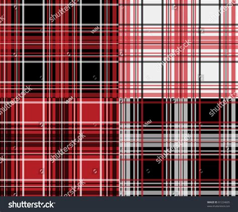 Plaid Patch Seamless Pattern Lumberjack Design Stock Photo