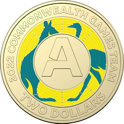 Australian Two Dollar 2 Coin 2022 Commonwealth Games Team Letter A