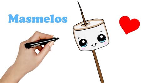 Como Dibujar A Marshmello Paso A Paso En Estilo Chibi Dibujos Kawaii