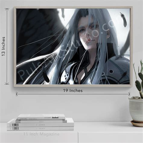 Large Sephiroth Poster From Final Fantasy 7ffvii Art By Wlop