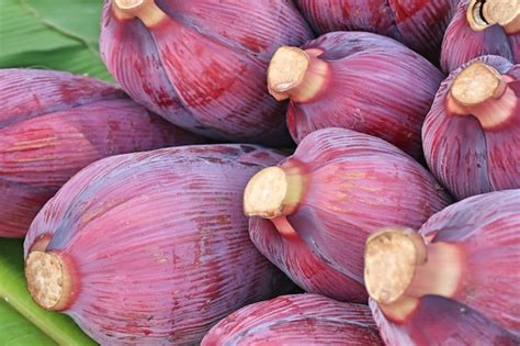 Premium Photo Banana Blossom At The Market