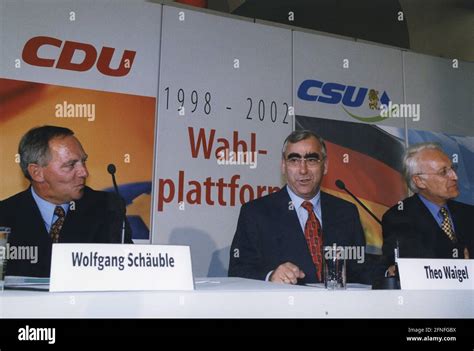 From Left To Right Cdu Chairman Wolfgang Sch Uble Csu Chairman And