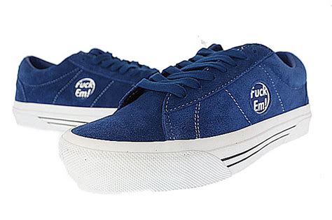 楽天市場中古シュプリーム SUPREME VANS バンズ Skate Sid S Supreme Fuck Em Blue ロゴ スエード スケート シド ローカット スニーカー