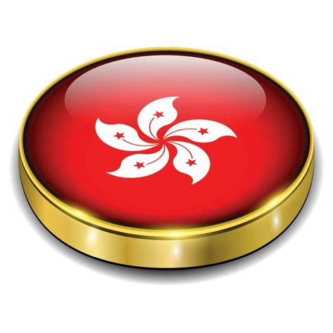 Hong Kong Hong Kong Flag 3d Button Vector 23812003 Vector Art At Vecteezy