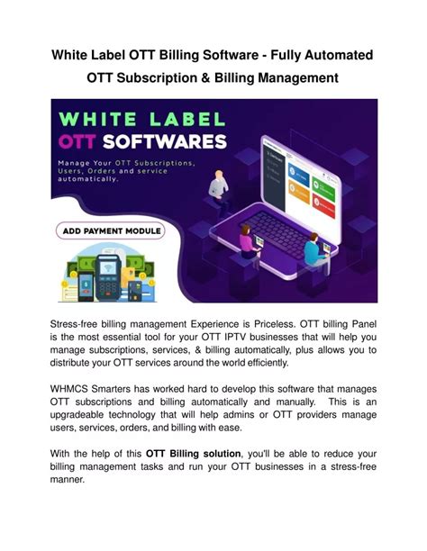 Ppt Automate Your Entire Ott Business Operations With Our Ott Billing