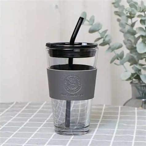 Buy Wezoshinet Reusable Sipper Coffee Mug With Leather Sleeve With