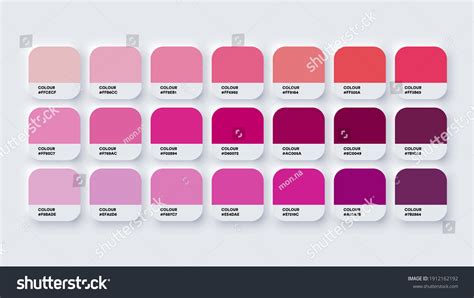 Colour Palette Catalog Samples Pink Rgb Stock Vector (Royalty Free) 1912162192 | Shutterstock