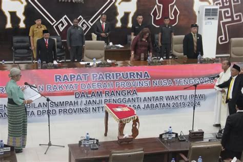 Resmi Siprianus Reda Ganti Thomas Tiba Jadi Anggota Dprd Ntt Sisa Masa