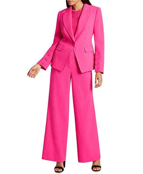 Tahari Asl Crepe Single Button Blazer Macys