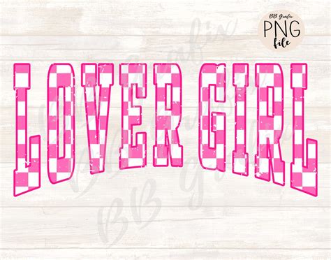 Digital Png File Lover Girl Checker Distressed Valentine S Day