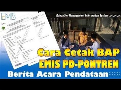 Cara Login Emis Pd Pontren Cetak Bap Emis Tpq Dan Mdt Tpq Mdt