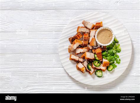 Lechon Kawali Filipino Crispy Fried Pork Belly Stock Photography Hot