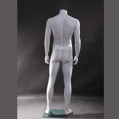 White Male Mannequins White Headless Mannequin A