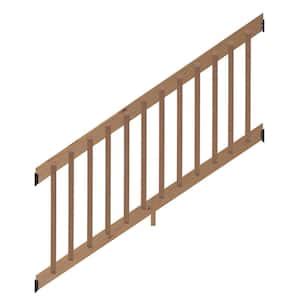 Prowood Ft Walnut Tone Southern Yellow Pine Stair Rail Kit With B E