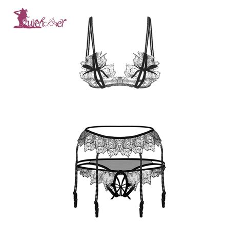 Lurehooker Sexy Erotic Underwear Sex Lingerie Set Women Lace Bralette