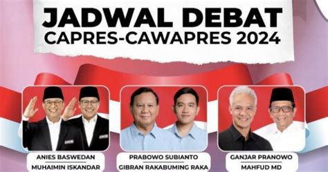 Kpu Rilis Jadwal Resmi Debat Capres Cawapres Pemilu 2024 Media Nuca