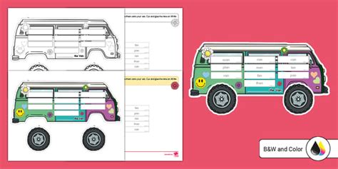van  word family craft activity