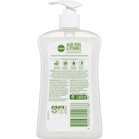 Dettol Antibacterial Liquid Hand Wash Pump Aloe Vera Vitamin E Ml