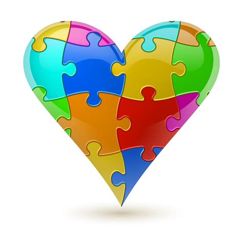 Puzzle Heart Vector Illustration Vector Art At Vecteezy