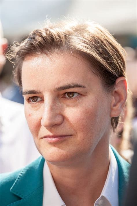 Prime Minister Ana Brnabic Smiling In The Edition Of Belgrade Gay
