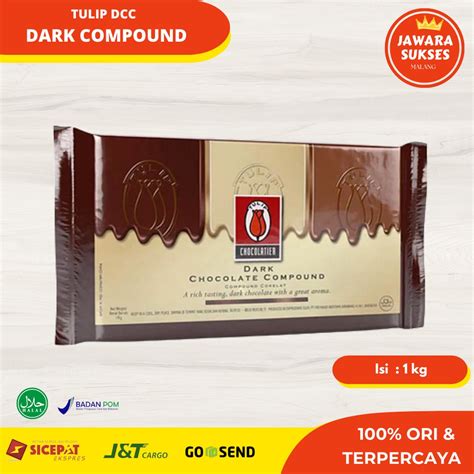 Jual Cokelat Tulip Dark Chocolate Compound Coklat Batang Dcc Kg