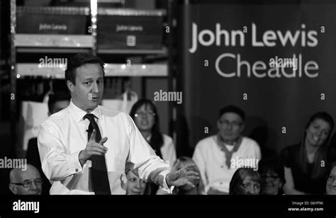 David Cameron In The North West Stock Photo Alamy