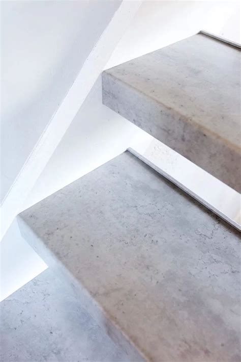 Cloudy Cement Upstairs Staircase Renovation Staircase Decor