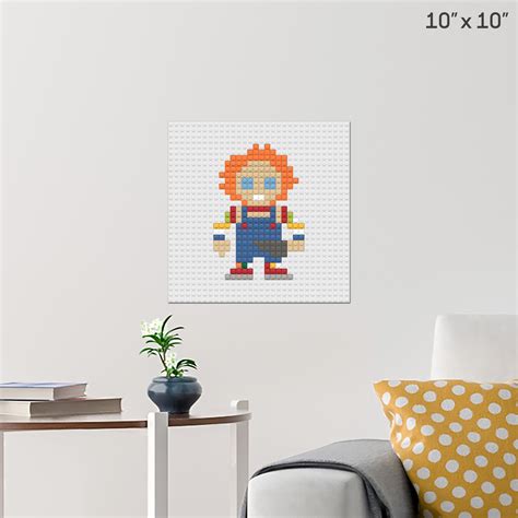 Chucky Pixel Art Wall Poster Build Your Own With Bricks Brik