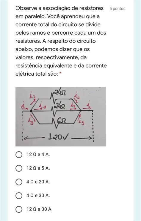 Associação de resistores Observe a associação de resistores em paralelo