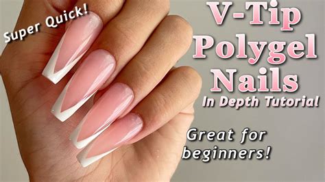 Polygel V Tip Nail Design In Depth Lazy Girl Method Tutorial Quick