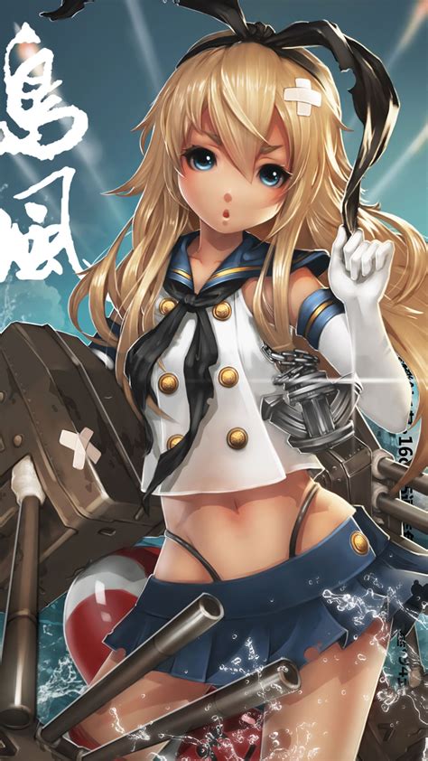 艦隊これくしょん 艦これ 【島風連装砲ちゃん】iphone6 Plus（1080 X 1920） 壁紙