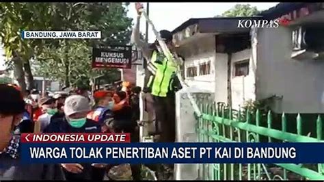 Tak Terima Penertiban Aset Pt Kai Bandung Warga Lempari Petugas Dengan