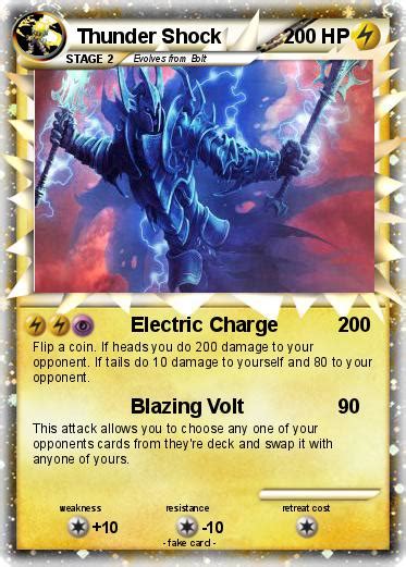 Pok Mon Thunder Shock Electric Charge My Pokemon Card