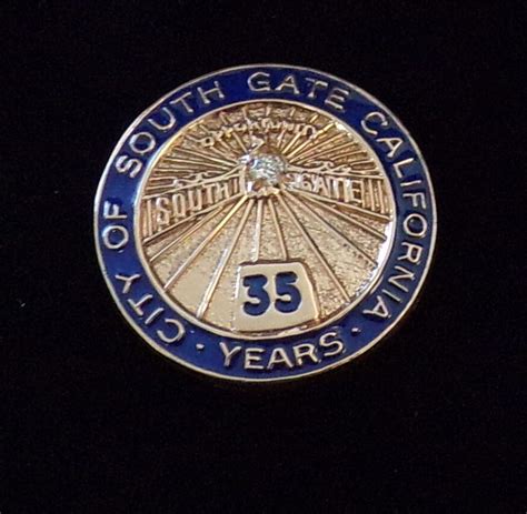 City Of South Gate Service Award Er Badge