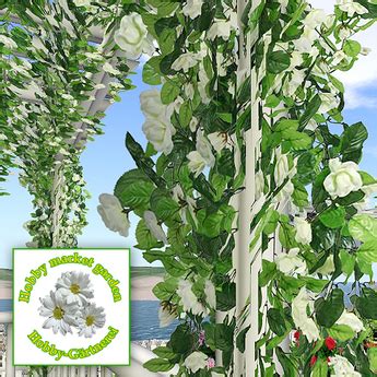 Second Life Marketplace - Pergola with white climbing roses
