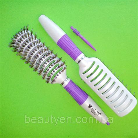 Расческа Salon professional с комбинированной щетиной и шпикулем ...