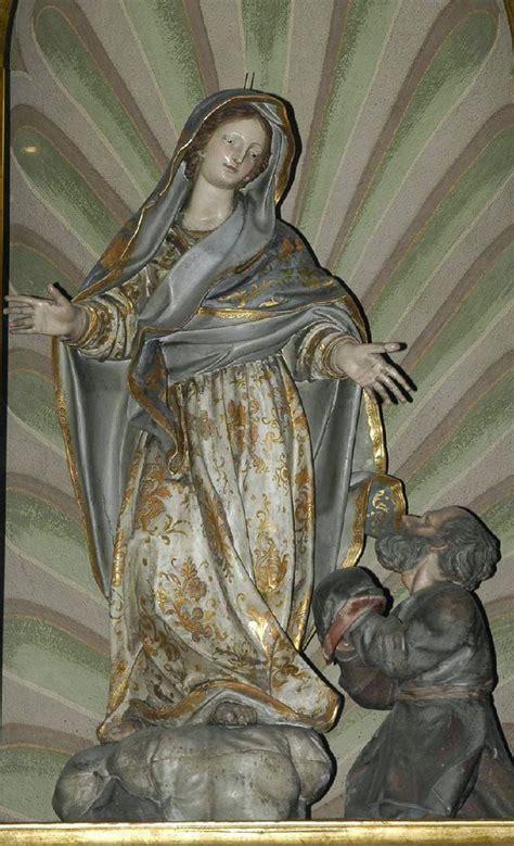 Bottega Ligure Sec Xviii Madonna Della Misericordia Madonna Virgin