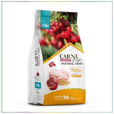 Carni Life Kızılcık Tavuk Etli ve Narlı Yetişkin Kedi Maması 1 5 Kg