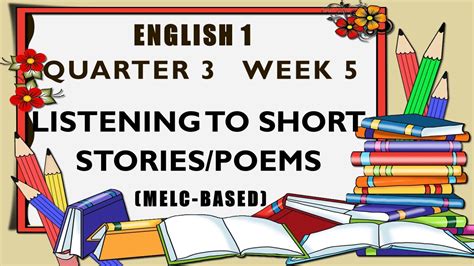 English Grade 1 Quarter 3 Week 5 Melc Based Youtube