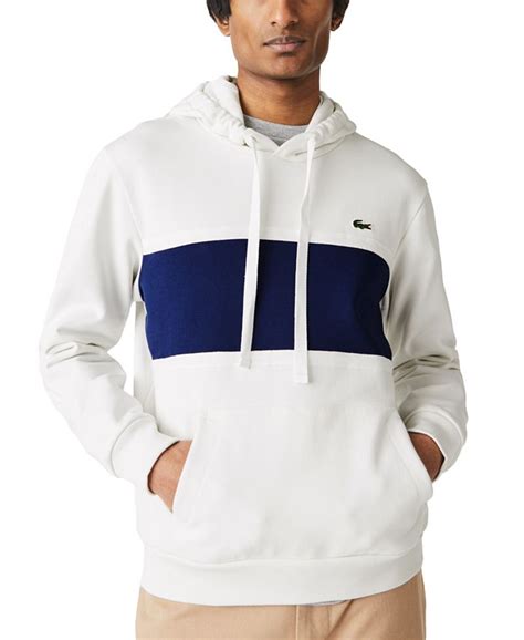 Lacoste Mens Classic Fit Colorblocked Mix Media Hoodie Macys