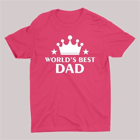 Worlds Best Dad Fathers Day Daddy Papa T Present Mens Casual T Shirt