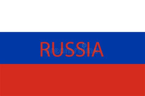 Bandera De Rusia Que Agita En El Ejemplo Del Viento 3D Stock De