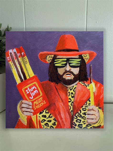 Macho Man Slim Jim WWE Digital Print on Canvas - Etsy