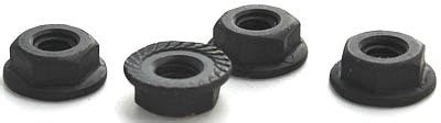 Serrated Hex Flange Locknuts Steel Black Oxide