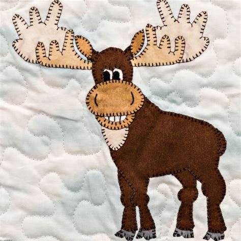 Moose PDF Applique Quilt Block Pattern Etsy