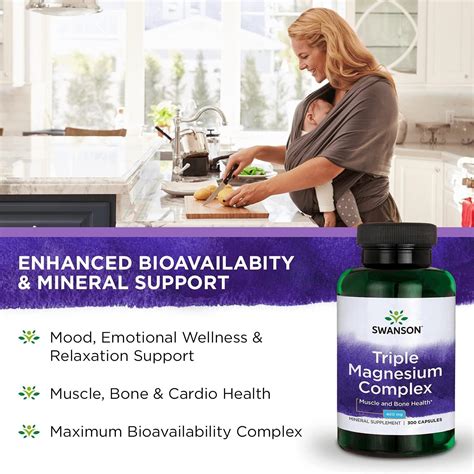 Swanson Triple Magnesium Complex Mineral Supplement Natural Support