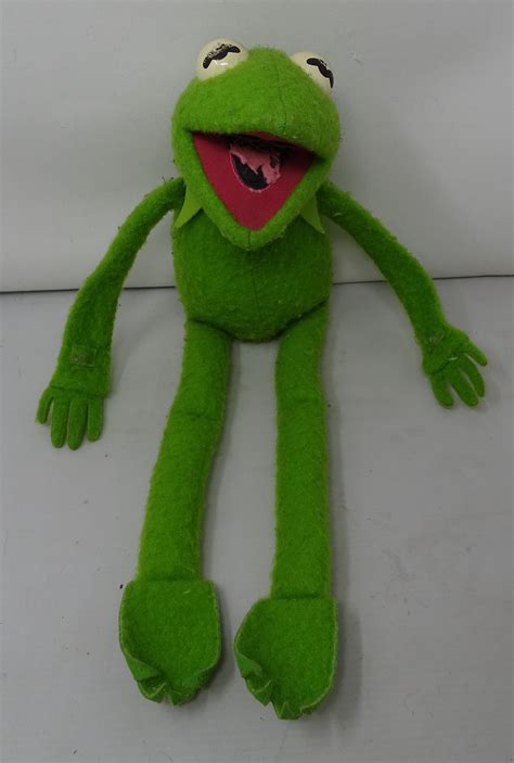 Vintage 1976 Kermit the Frog Doll Jim Henson Sesame Street Plush Doll ...