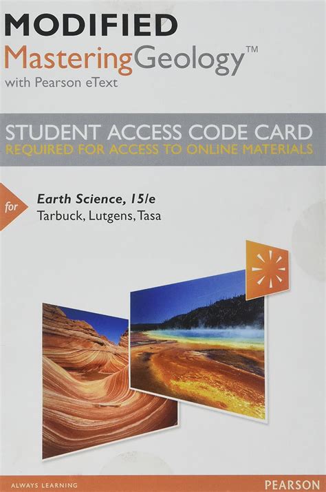 Modified Mastering Geology With Pearson EText Standalone Access Card