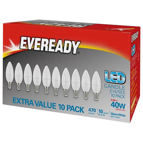 Eveready 40w E14 Candle Ses Bulb 10pk Lighting Bandm